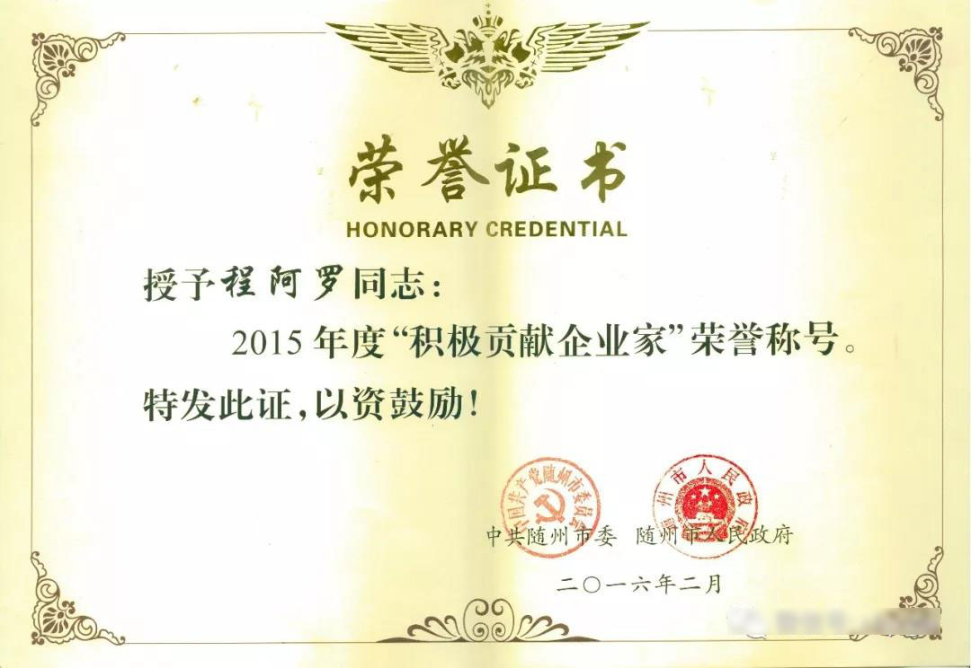 湖北程力榮譽(yù)展示